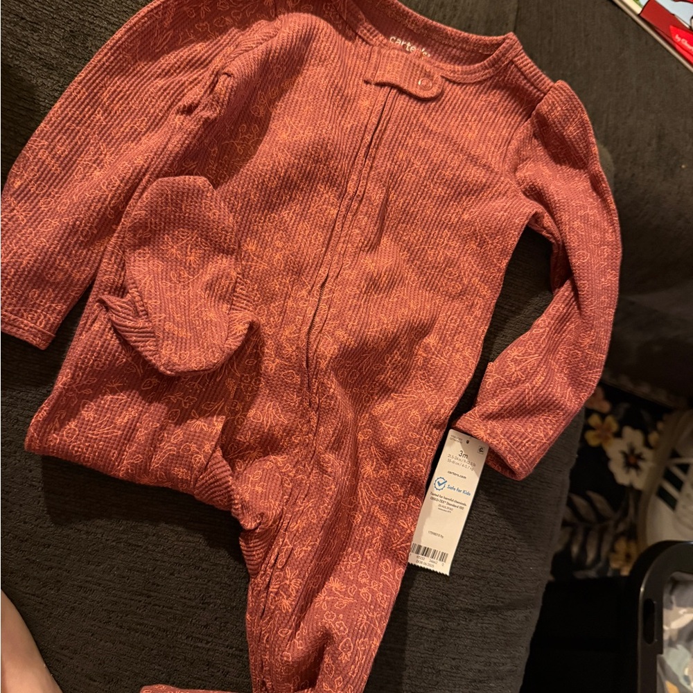 Carter's Warm Terracotta Footed One Piece